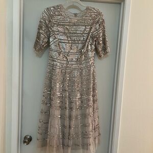Johnny Was Champagne Sequin Dress